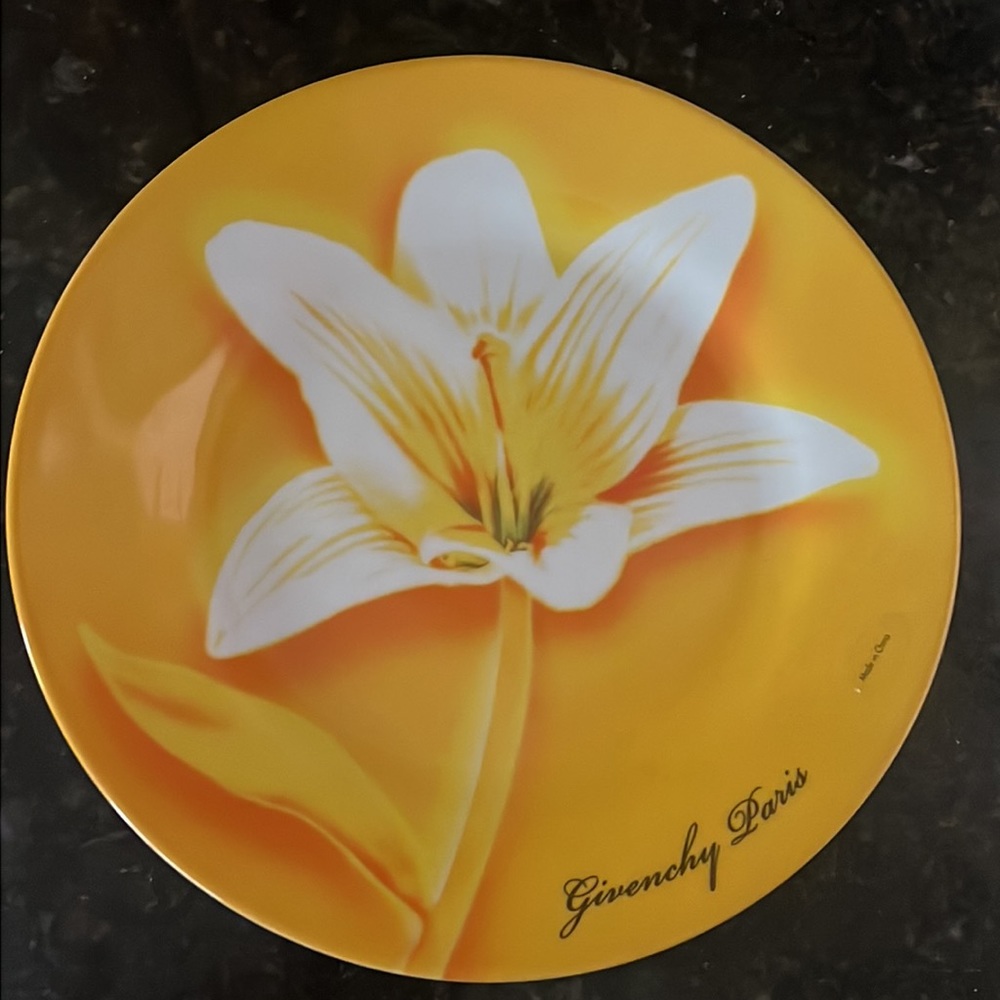 Givenchy Paris Plate Yellow Orchid